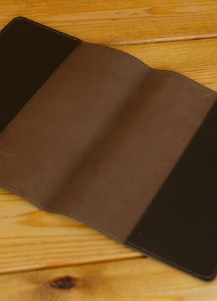 Обкладинка для блокнота а5, натуральна шкіра grand, колір шоколад2 фото