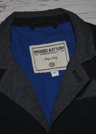 3 - 4 года 104 см фирменный мего крутой пиджак очень модному мальчику кэжуал7 фото