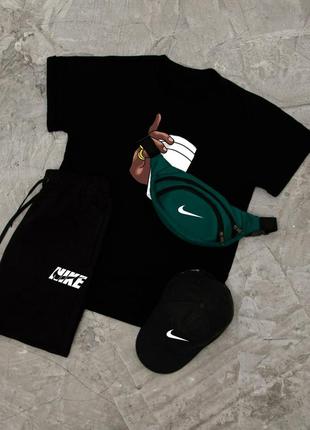 Шорты + футболка! базовый, спортивный костюм, летний комплект nike