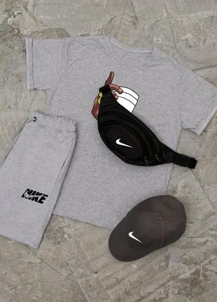 Шорты + футболка! базовый, спортивный костюм, летний комплект nike
