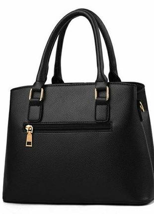 Набор женская сумка + мини сумочка клатч. комплект 2 в 1 большая и маленькая сумка на плечо. синий4 фото