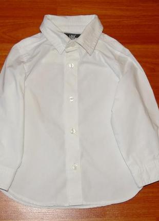 Белая рубашка с длинным рукавом, 2-3 года, 92, 98