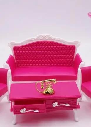 Мебель для барби кукол гостиная комната мебель для кукольного домика