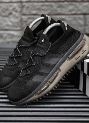 💙🖤 крутые кроссовки adidas nmd s1 адидас угловатые полосы. на лето ткань сетка черные коричневые5 фото