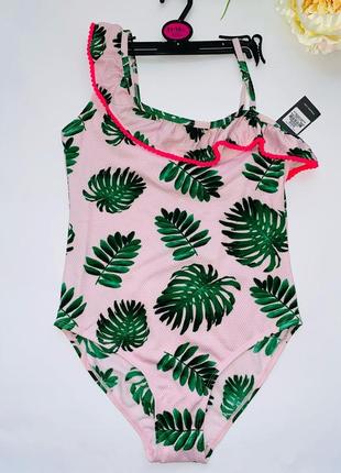 Слитный купальник розового&nbsp; цвета с рюшами. бека бренд: primark/0 размер: 146 (10-11р.),