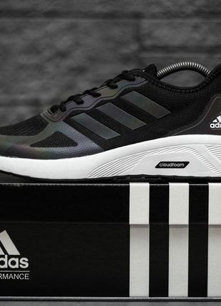 Мужские кроссовки adidas cloudfoam black white 41-423 фото