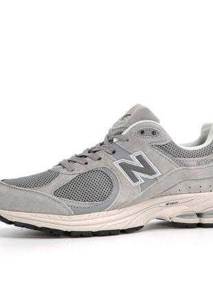 Чоловічі сірі кросівки new balance 2002r light grey(  нью беленс 2002р світло-сірі замшеві кросівки )