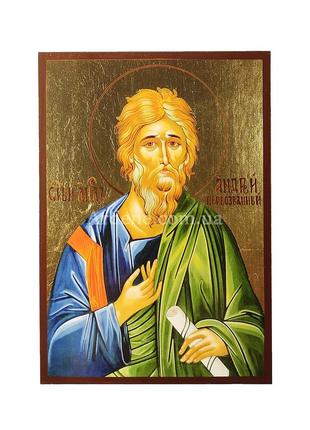 Дерев'яна ікона святого апостола андрія 10 х 14 см