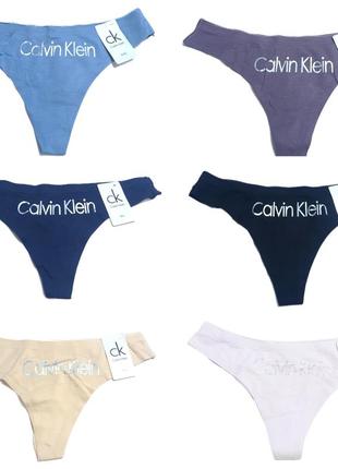 Жіночі стринги з клейованими краями кельвін кляйн