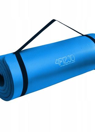 Килимок (мат) спортивний 4fizjo nbr 1 см для йоги та фітнесу 4fj0014 blue poland2 фото