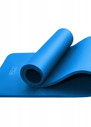 Килимок (мат) спортивний 4fizjo nbr 1 см для йоги та фітнесу 4fj0014 blue poland3 фото