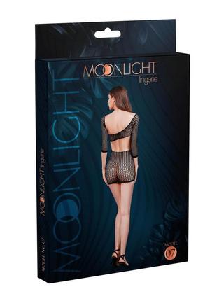 Мини-платье moonlight model 07 black, глубокое декольте, открытая спинка3 фото