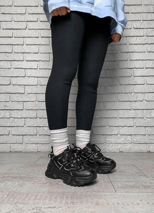 Рефлективные черные кроссовки (169-1)2 фото