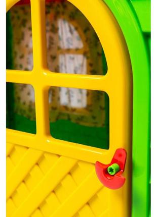 Будинок дитячий ігровий зі шторками середній зелений  02550/3 doloni5 фото