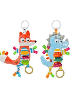 Погремушка bt-t-0231 подвеска животного мягкая,музыка, 2 функции, 4вида, шариков 38,5*24