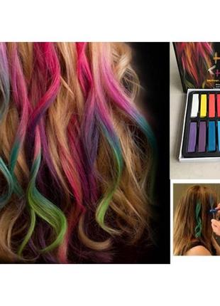 Мелки цветные для волос hair chalk cel-134 набор косметики для детей 12 цветов1 фото