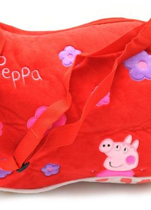 Сумочка дитяча плюшева свинка пеппа peppa pig (5 кольорів)
