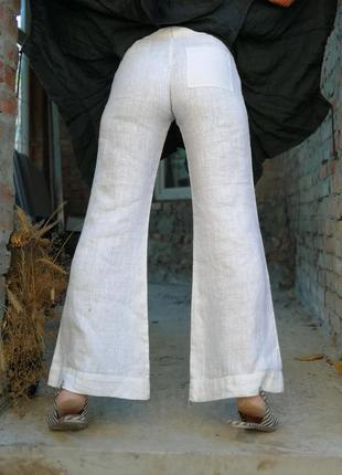 Льняные штаны брюки french connection лен высокая талия посадка2 фото