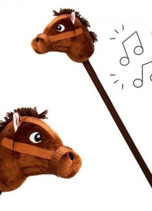 Игрушка "лошадка на палочке", коричневый