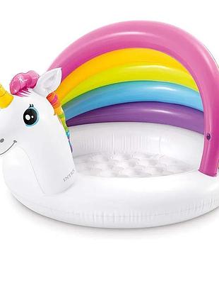 Детский бассейн единорог 57113, 45л с ремкомплектом