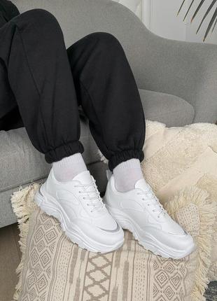 Белые рефлективные кроссовки (2207-2)