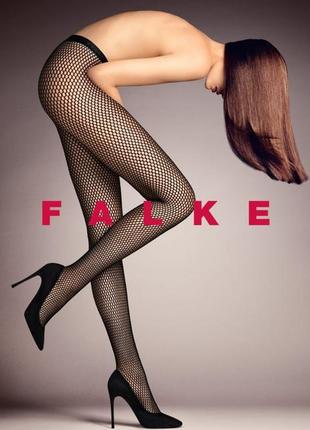 Falke! оригинал, колготы, колготки сетка колготы сеточка с серебристым люрексом