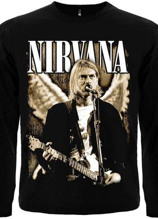 Футболка с длинным рукавом nirvana "live at seattle1 фото