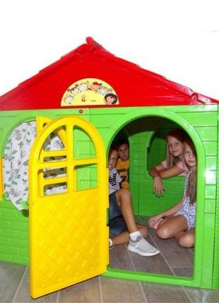 Будиночок дитячий ігровий зі шторками, маленький, зелений 02550/13 doloni