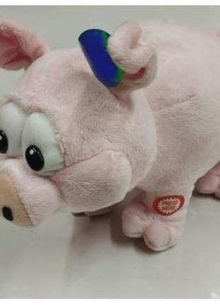 Мягкая игрушка свинка музыкальная 3513