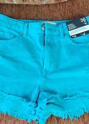 Блакитні бірюзові джинсові шорти primark s