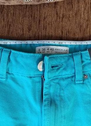 Голубые бирюзовые джинсовые шорты primark s2 фото