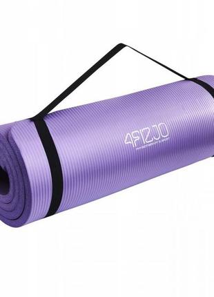 Коврик (мат) спортивный 4fizjo nbr 180 x 60 x 1 см для йоги и фитнеса 4fj0016 violet poland6 фото