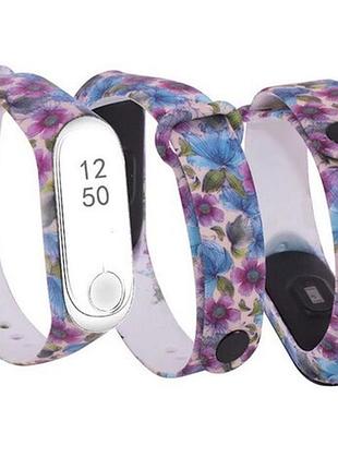 Ремінець mi band 5 mi band 6 квіти 💐