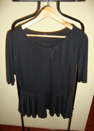 Чорна блуза з баскою george4 фото