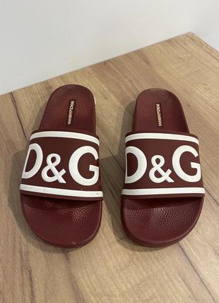 Шльопки тапочки босоніжки унісекс dolce & gabbana