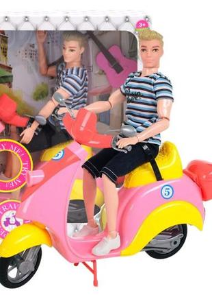 Кукла "sariel" с кеном на скутере 5533-b кукольный набор семья куклы1 фото