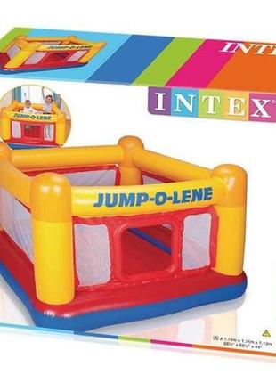 Надувной детский батут, игровой центр intex 48260 «jump-o-lene» (3-8 лет, до 55 кг) 174 х 174 х 112 см4 фото