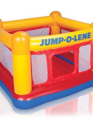 Надувний дитячий батут, ігровий центр intex 48260 «jump-o-lene» (3-8 років, до 55 кг) 174 х 174 х 112 см