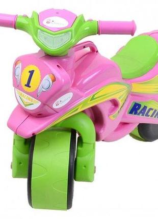 Мотоцикл каталка для девочек "sport" музыкальный  розовый0139/3 doloni4 фото