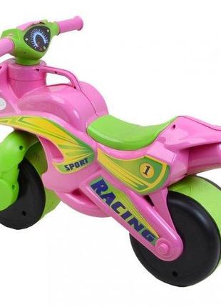Мотоцикл каталка для девочек "sport" музыкальный  розовый0139/3 doloni2 фото