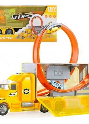 Трек "автовоз" с горкой инерционный, озвученный, со светом  wenyi (wy206)