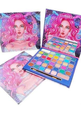 Палетка теней набор декоративной детской косметики палитра 40 цветов с кисточкой