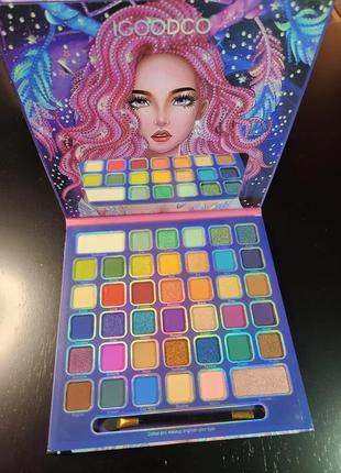 Палетка теней набор декоративной детской косметики палитра 40 цветов с кисточкой