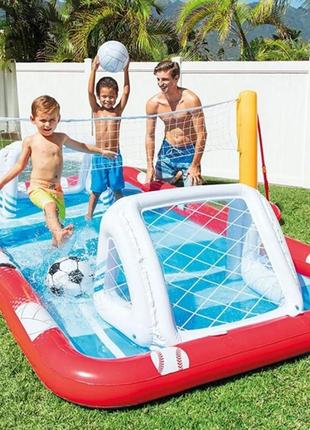 Надувной футбол волейбол intex 57147 игровой центр «активный спорт» стадион детский футбольный надувной центр