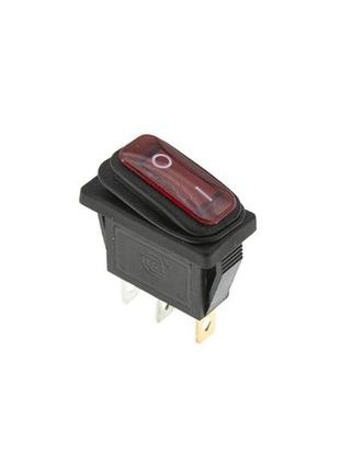 Кнопка kcd3 (250v, 15a) 3 контакти, із захистом, червона