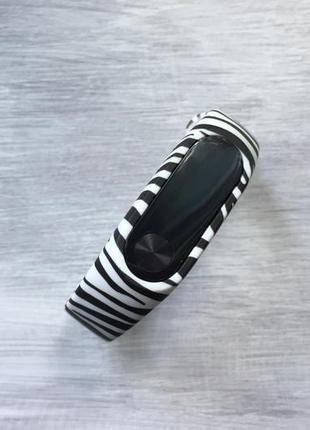 Ремінець mi band 2 mi band 3 мі бенд 4 🦓 зебра1 фото