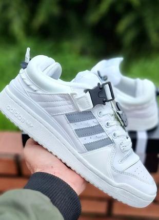 Кросівки жіночі чоловічі adidas forum x bad bunny weit grey