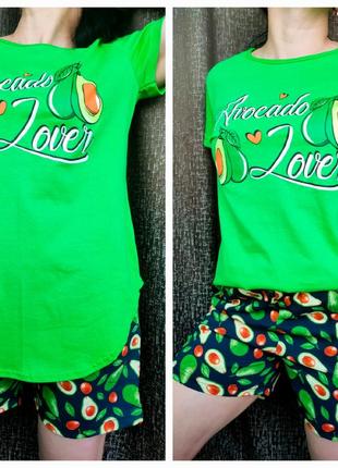 Пижама женская футболка с шортами