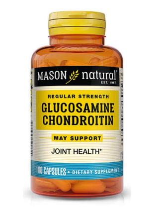 Вітамінно-мінеральний комплекс mason natural глюкозамін і хондроїтин, glucosamine chondroitin regular str