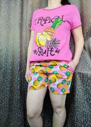 Пижама женская футболка с шортами2 фото